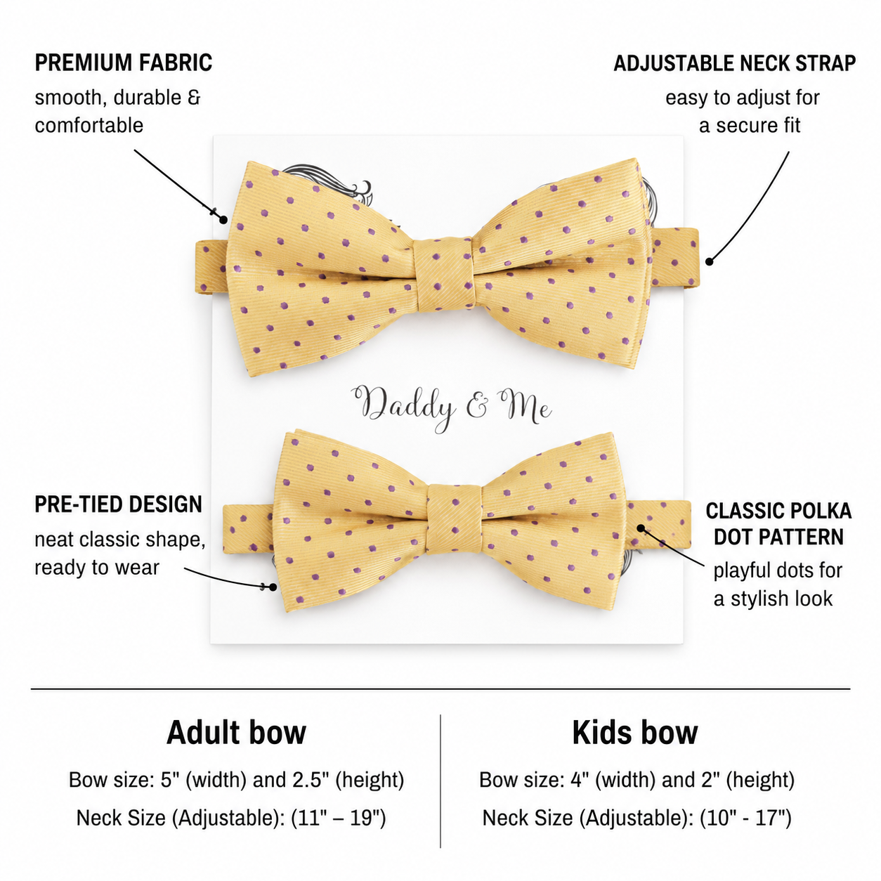 Cream Lavender Bow tie set Kids Adult bow tie set Daddy me Father son match, Handmade kids bow Adjustable pre tied, High quality