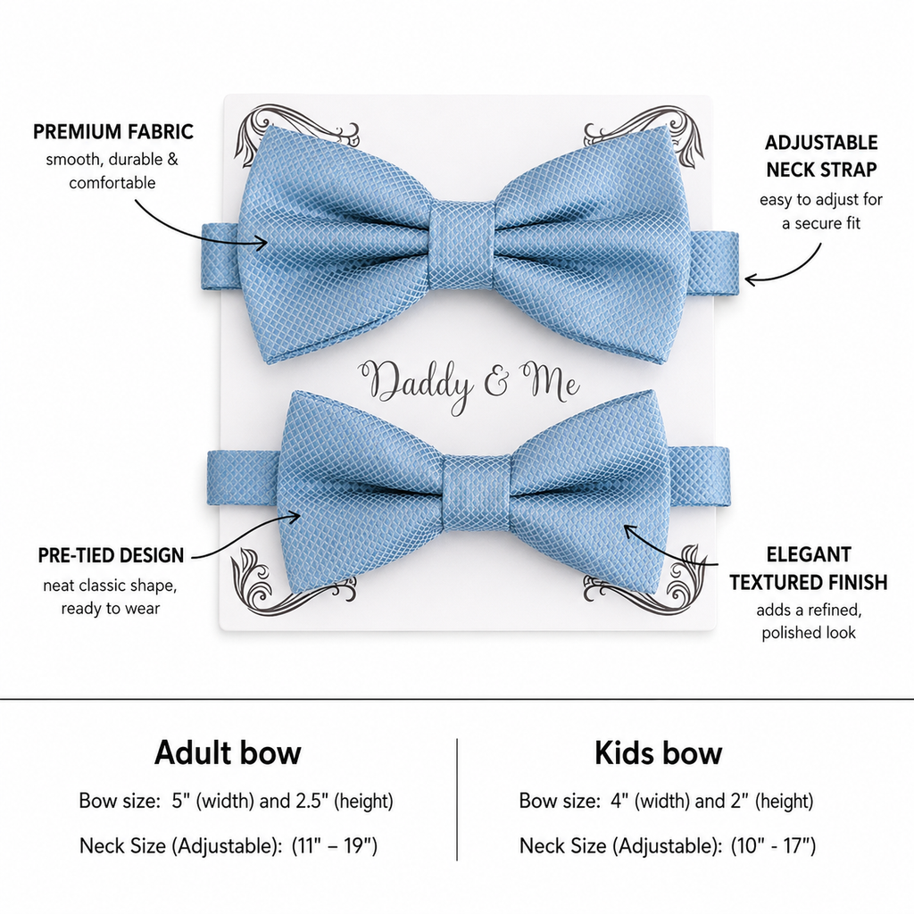Dusty blue Bow tie set for daddy and son, Daddy and me bow tie gift set, Grandpa me, Dusty blue Kids bow, Dusty blue bow, Some thing blue