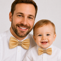 Champagne burlap Purple Bow tie set for daddy and son, Daddy me gift set, Grandpa and me, Father son matching, Toddler bow tie, daddy me bow