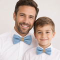 Dusty blue burlap Bow tie set for daddy and son, Daddy me gift set, Grandpa and me, Father son match, Dusty Blue kids Toddler bow, handmade