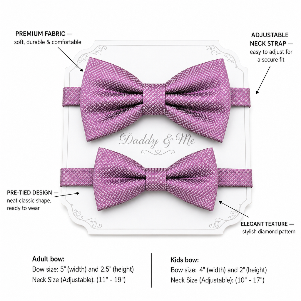 Dusty lavender bow tie set for daddy and son, Daddy and me gift set, Grandpa and me, Father son matching, Dusty lavender bow tie for kids