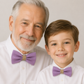 Dusty Lavender burlap Bow tie set for daddy and son, Daddy me gift set, Grandpa and me, Father son match, Dusty lavender bow for kids bow