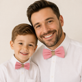Dusty rose burlap Bow tie set for daddy and son Daddy me gift set Father son match Handmade Dusty rose kids bow Adjustable pre tied bow