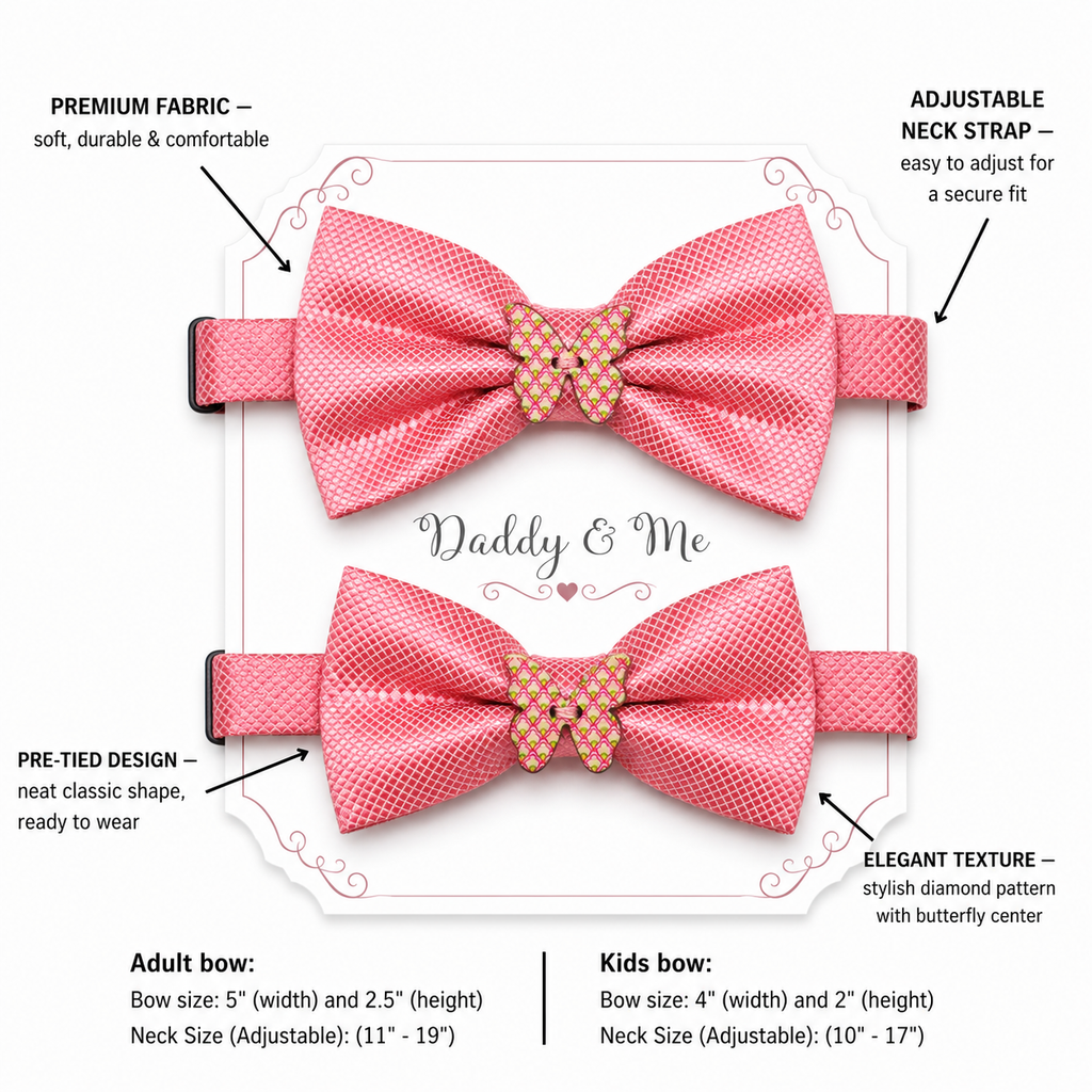 Dusty rose wooden butterfly Bow tie set for daddy and son, Daddy me gift set, Grandpa and me, Father son match, handmade, Dusty rose bow tie