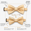 Ivory daddy and me bow ties — adult and kids sizes