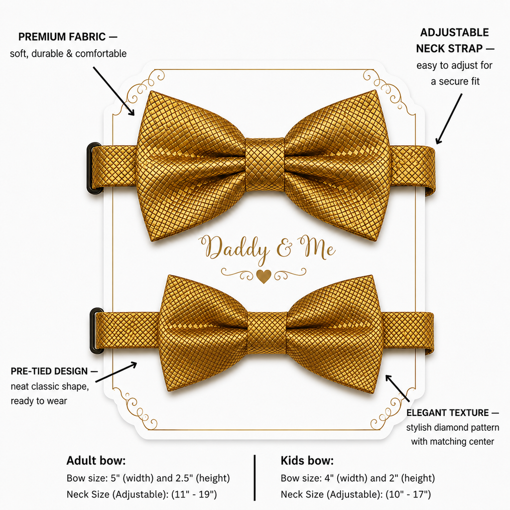 Gold Bow tie set for daddy and son, Daddy me gift set, Grandpa and me, Father son match bow, Gold kids bow tie,Gold bow tie, Ring bearer bow