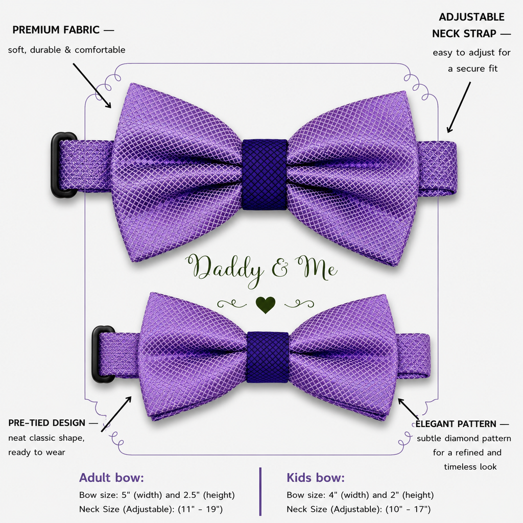 Lavender purple Bow tie set for daddy and son, Daddy and me gift, Grandpa and me, lavender purple Kids bow tie, Lavender bow set, handmade