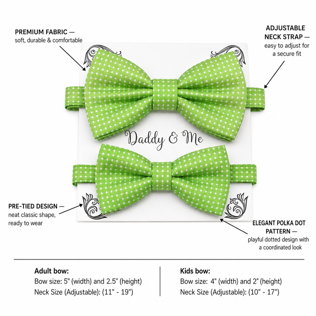 Green Bow tie set for daddy and son, Daddy me gift set, Grandpa and me, Father son matching, Toddler bow tie, daddy me bow tie gift