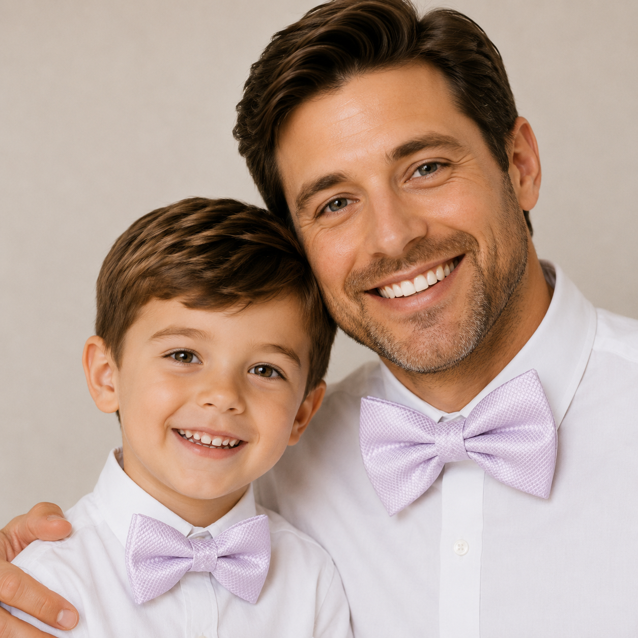 Lilac Bow tie set for daddy and son, Daddy me gift set, Grandpa and me, Father son matching bow, Lilac bow for kids, Lilac wedding theme