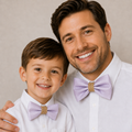 Lilac burlap Bow tie set for daddy and son Daddy me gift set Father son match Handmade Lilac kids bow Adjustable pre tied bow