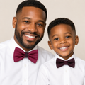 Magenta bow tie set for daddy and son, Daddy and me gift set, Father son matching, magenta kids bow tie, daddy me bow, handmade bow tie
