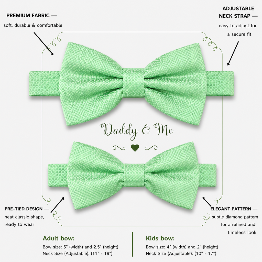 Mint green Bow tie set for daddy and son, Daddy me gift set, Grandpa and me, Father son matching, Toddler bow tie, daddy me bow tie gift