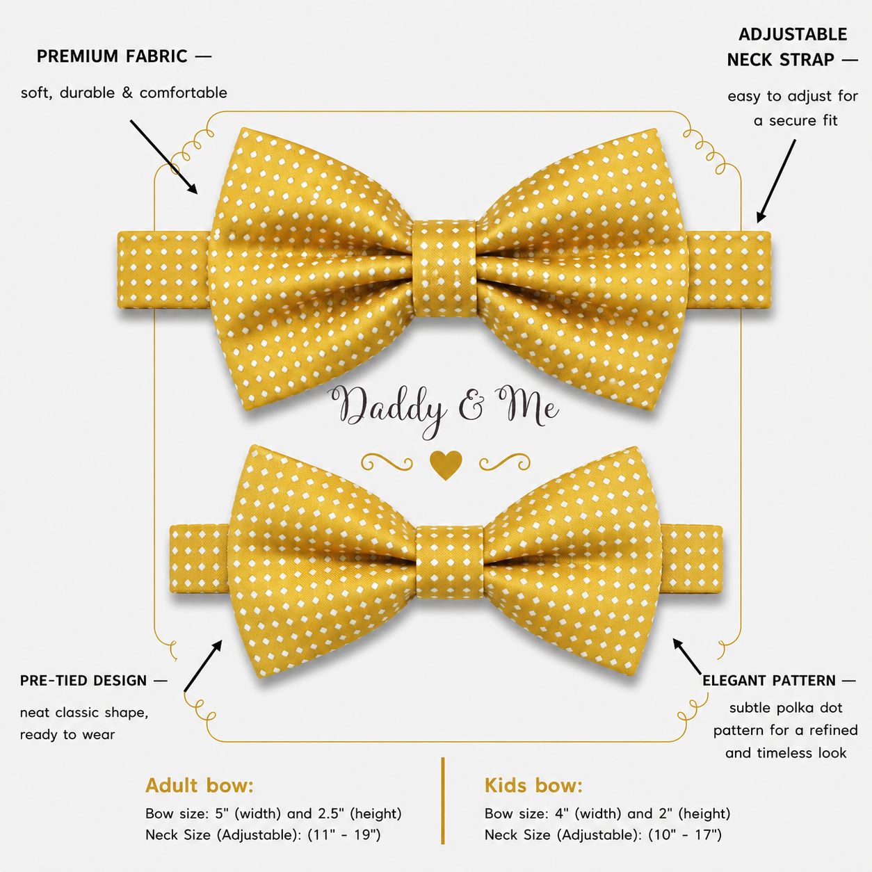 Mustard Bow tie set for daddy and son, Daddy me gift set, Grandpa and me, Father son matching, Toddler bow tie, daddy me bow tie gift