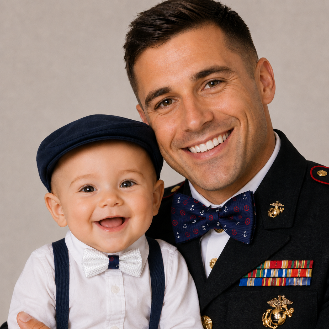 Navy anchor bow tie set for daddy son, Daddy me gift set, White kids bow tie , Father son match, beach wedding, handmade, some thing blue