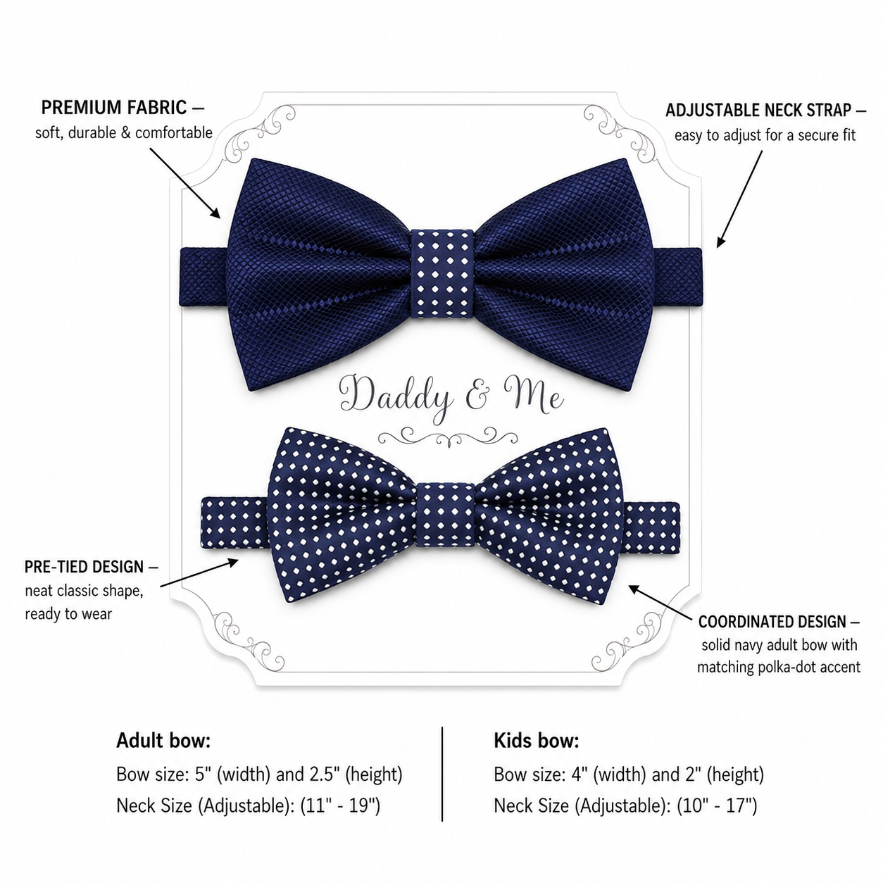 Navy Bow tie set for daddy and son, Daddy me gift set, Grandpa and me, Father son matching, Toddler bow tie, daddy me bow, some thing blue