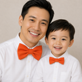 Orange Bow tie set for daddy and son, Daddy and me bow tie gift set, Grandpa me, Orange Kids bow, Orange bow tie, Father's day gift