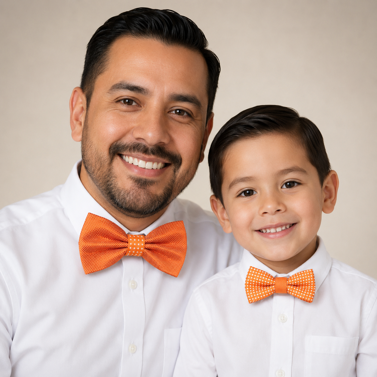 Orange Bow tie set for daddy and son, Daddy me gift set, Grandpa and me, Father son matching, Toddler bow tie, daddy me bow tie, wedding