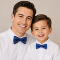 Paisley Royal blue Bow tie set for daddy and son, Paisley bow tie, Daddy me gift set, Father son match ,Royal blue kids bow, Grandpa gift