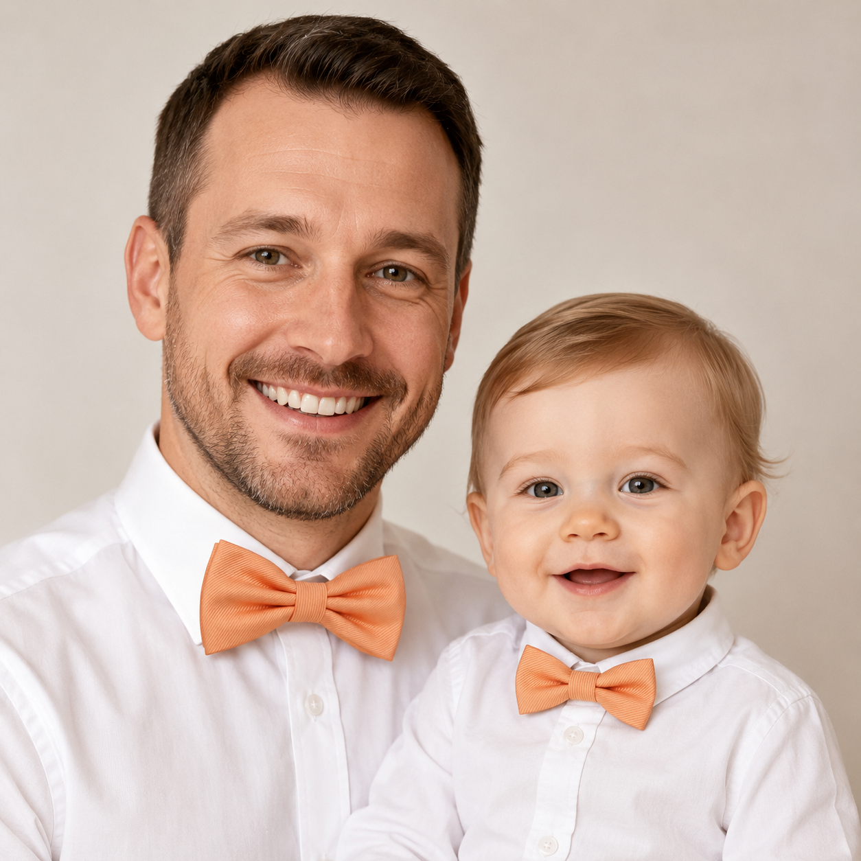 Peach Bow tie set daddy son, Daddy and me gift, Grandpa and me, Father son matching, Kids bow tie, Kids adult bow tie, High quality