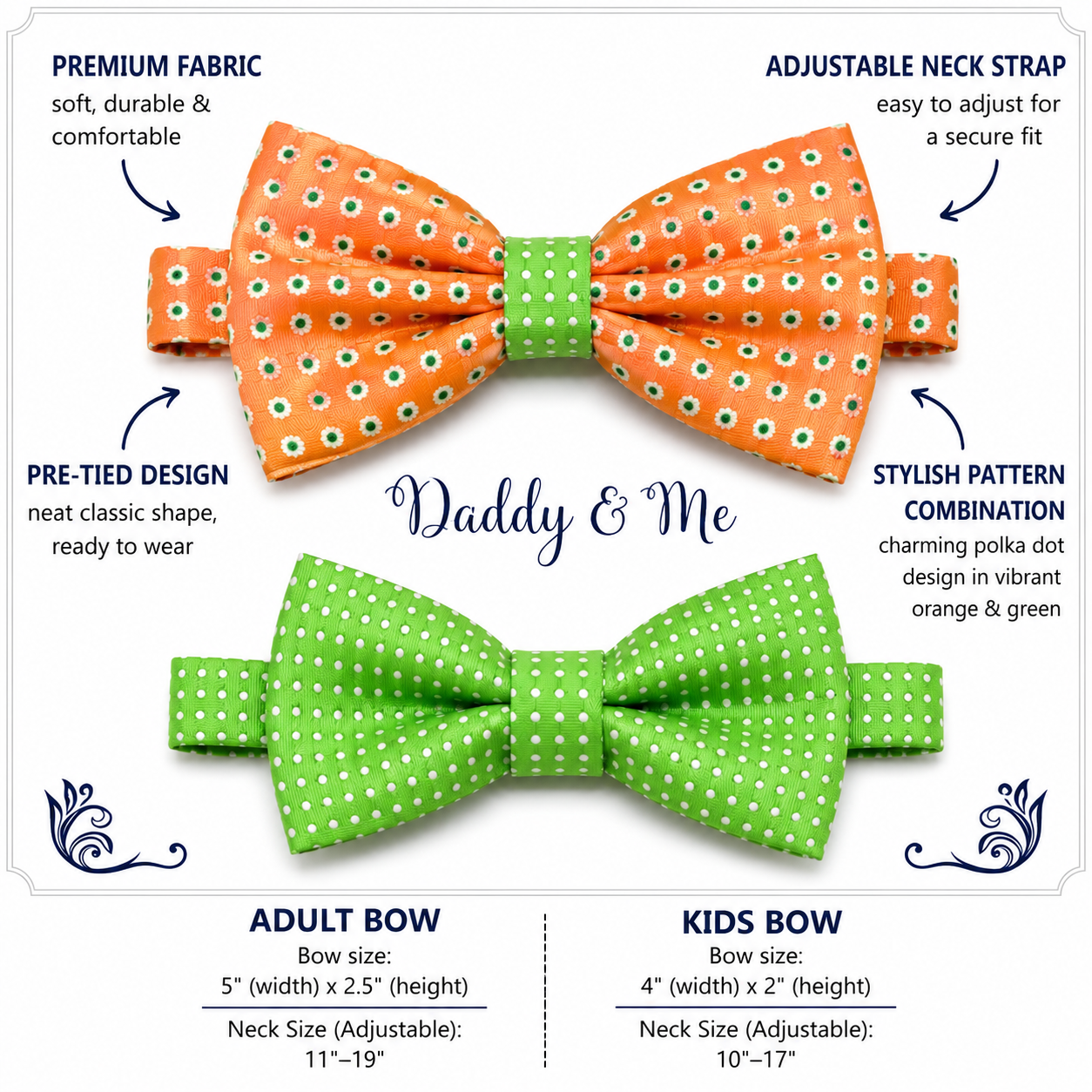 Peach Green Bow tie set for daddy and son, Daddy and me gift set, Grandpa and me, Father son matching, Toddler bow tie, daddy and me bow tie