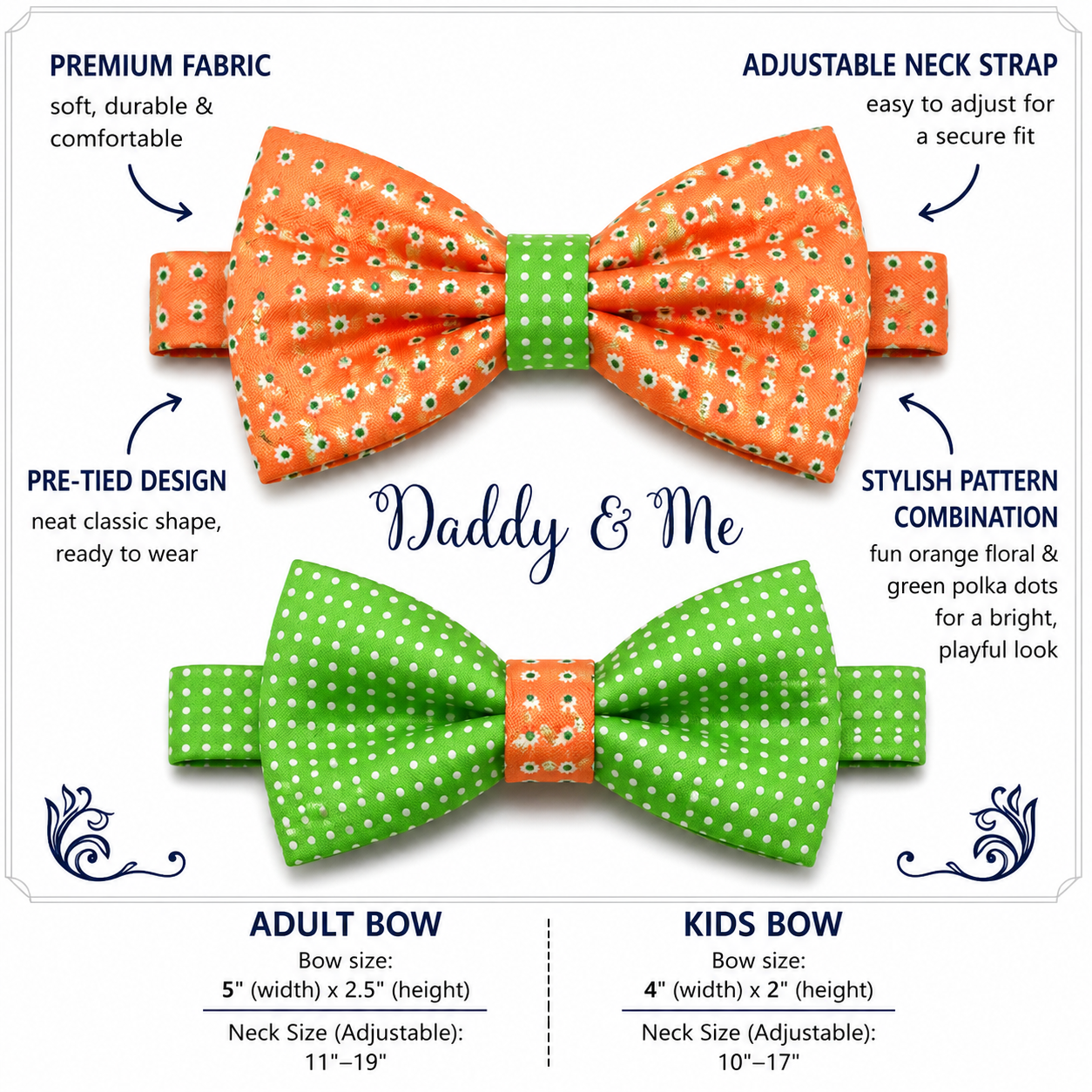 Peach Green Bow tie set for daddy and son, Daddy and me gift set, Grandpa me, Father son matching, Toddler bow tie, daddy me bow tie