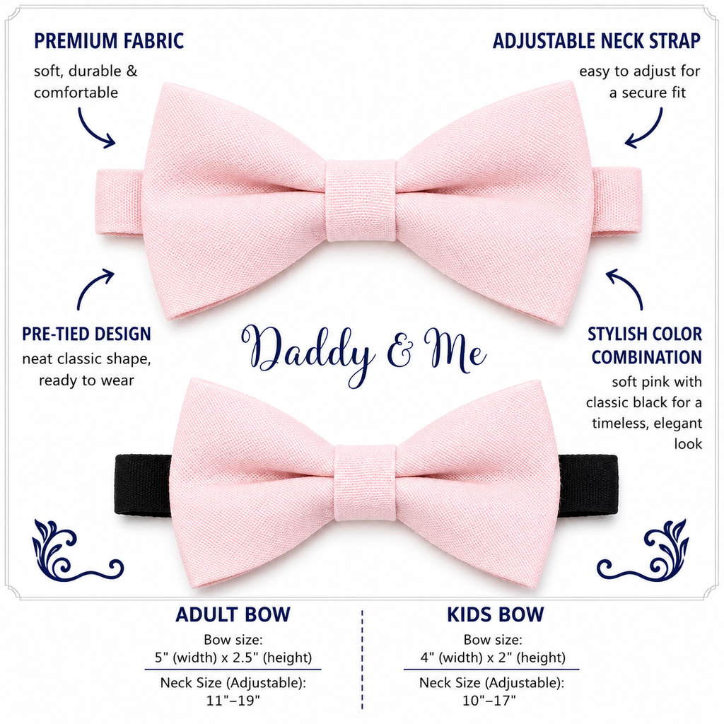 Pink Bow tie set for daddy and son, Daddy me gift set, Grandpa and me, Father son match, Toddler bow tie, daddy me bow tie, Ring bearer