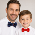 Navy Red Bow tie set for daddy and son, Daddy me gift set, Ladybug, lucky bow, Father son matching, Toddler bow tie, daddy me bow tie gift