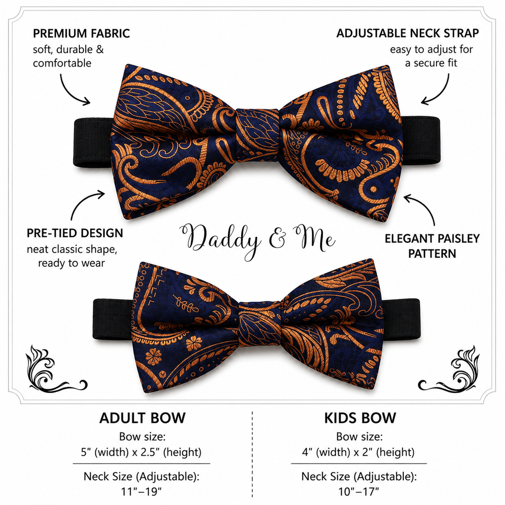 Navy Rose Gold Bow tie set daddy son, Daddy and me gift, Grandpa and me, Father son matching, Kids bow tie, Kids adult bow tie, high quality