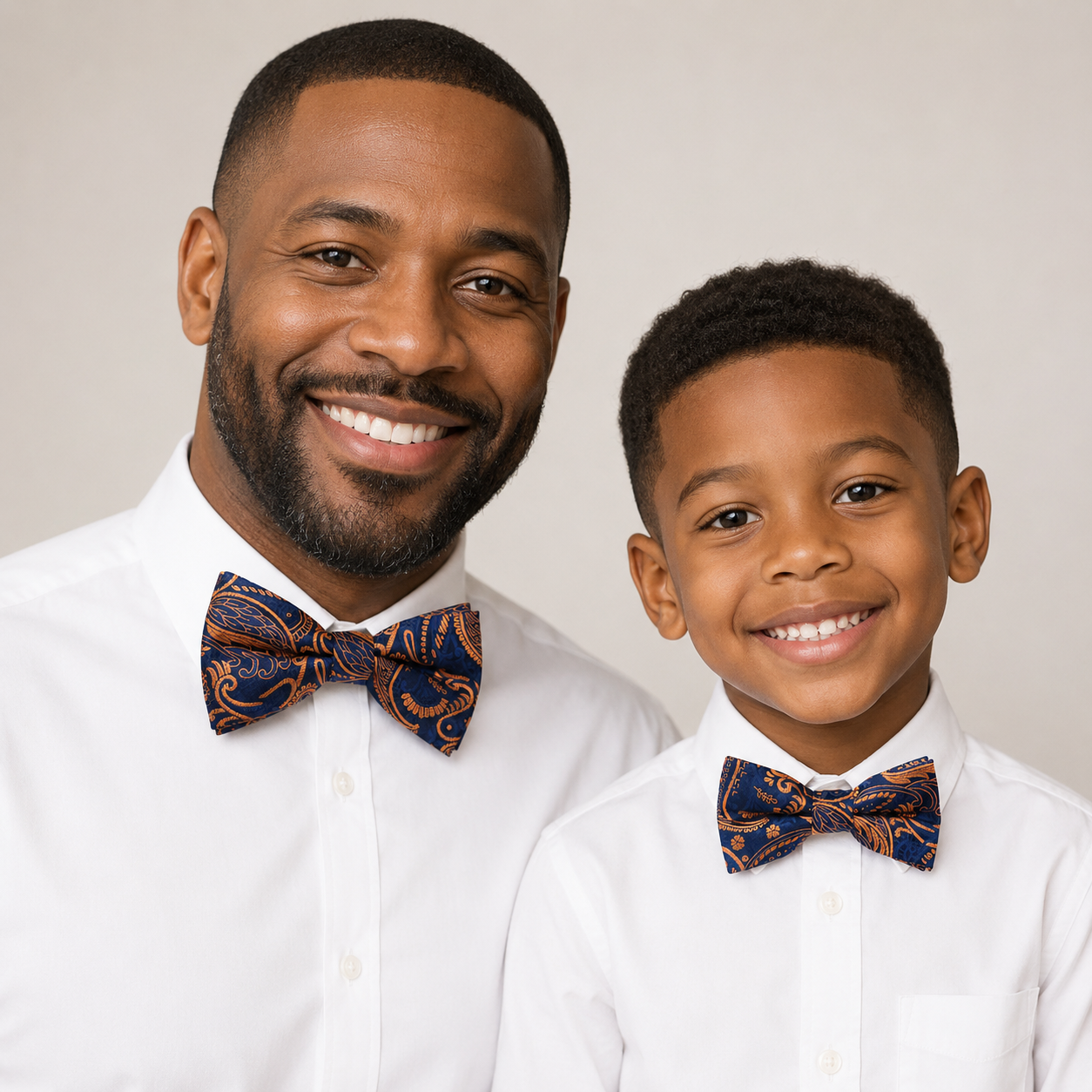 Navy Rose Gold Bow tie set daddy son, Daddy and me gift, Grandpa and me, Father son matching, Kids bow tie, Kids adult bow tie, high quality