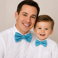 Ocean blue Bow tie set daddy son, Daddy and me gift, Grandpa and me, Kids adult bow tie,  Handmade Adjustable pre tied bow, Ocean blue