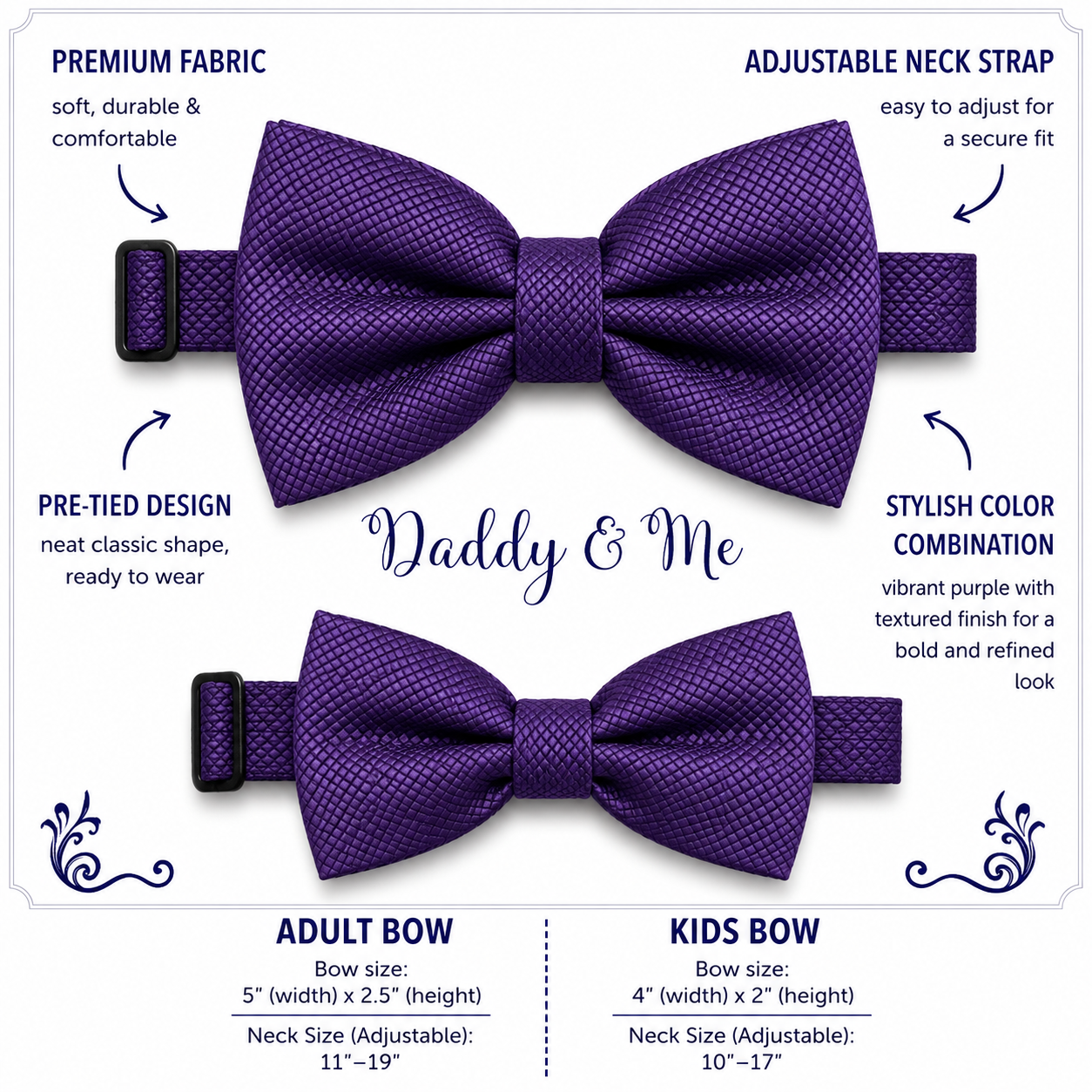 Purple Bow tie set for daddy and son, Daddy and me gift set, Grandpa and me, Father son matching, Toddler bow tie, daddy and me bow tie gift
