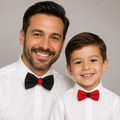 Red black Bow tie set for daddy and son, Daddy me gift set, Grandpa and me, Father son matching, Toddler bow tie, daddy me bow tie gift