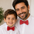 Red bow tie set for daddy and son, Daddy and me gift set, Father son matching, Red kids bow tie, daddy me bow, handmade bow tie, Red bow