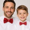 Red bow tie set for daddy and son, Daddy and me gift set, Father son matching, Red kids bow tie, daddy me bow, handmade bow tie, Red bow
