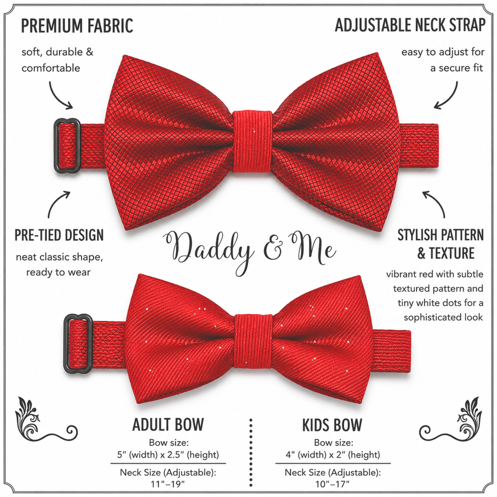 Red Bow tie set for daddy and son, Daddy and me gift set, Grandpa and me, Father son matching, Toddler bow tie, daddy and me bow tie gift
