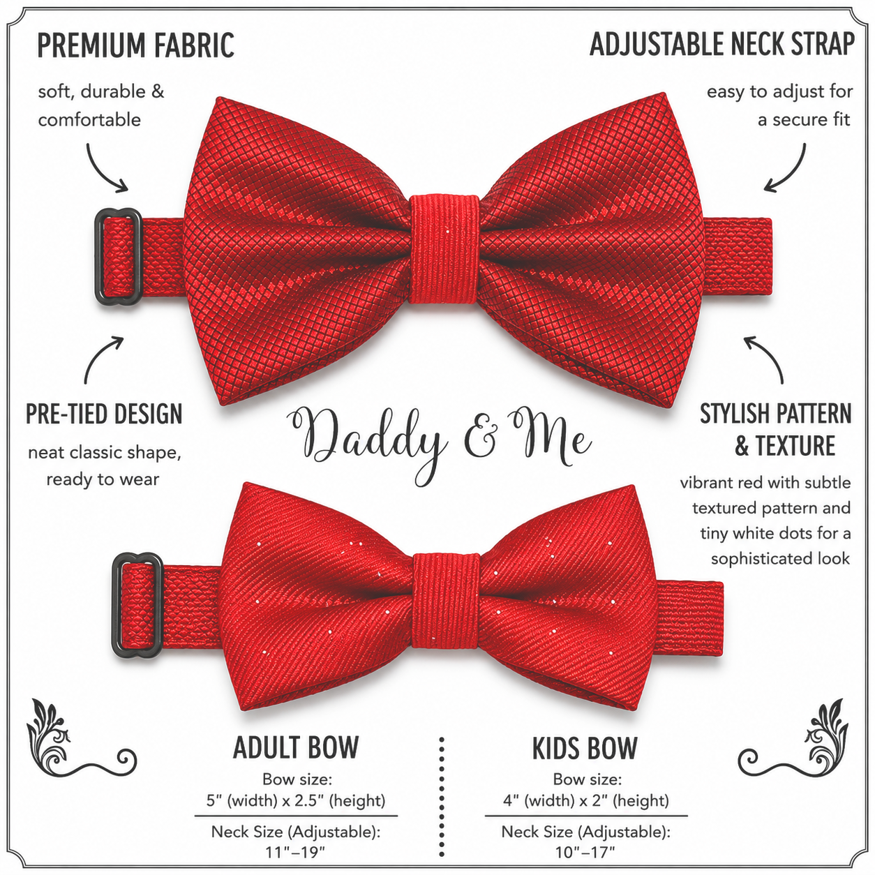 Red Bow tie set for daddy and son, Daddy and me gift set, Grandpa and me, Father son matching, Toddler bow tie, daddy and me bow tie gift