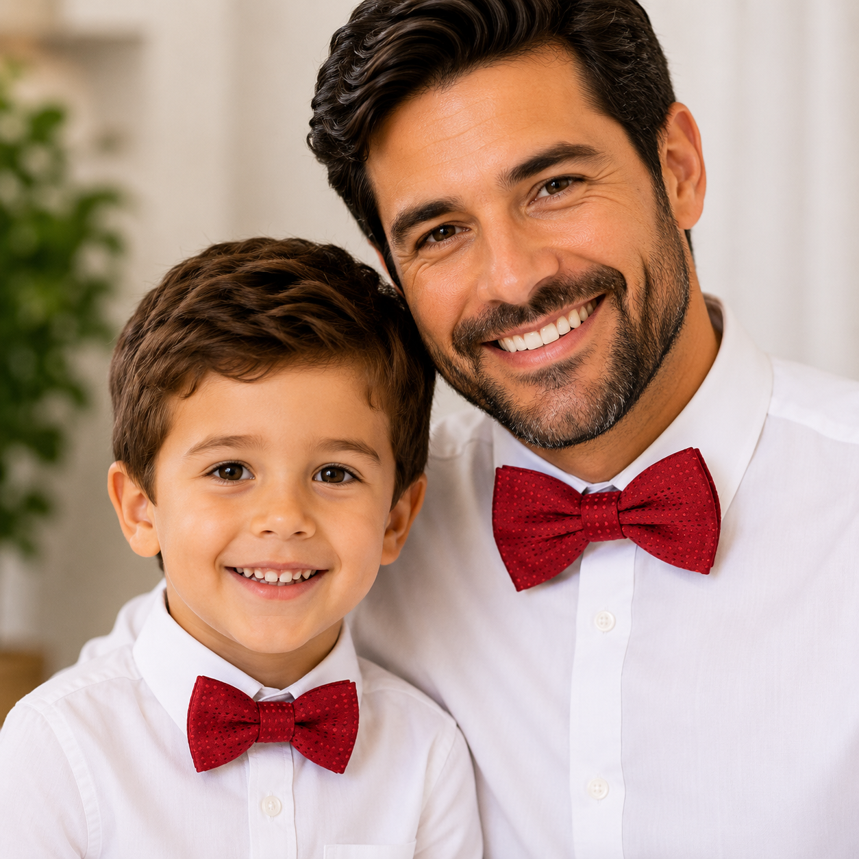 Red Bow tie set for daddy and son, Daddy and me gift set, Grandpa and me, Father son matching, Toddler bow tie, daddy me bow tie, Polka dots