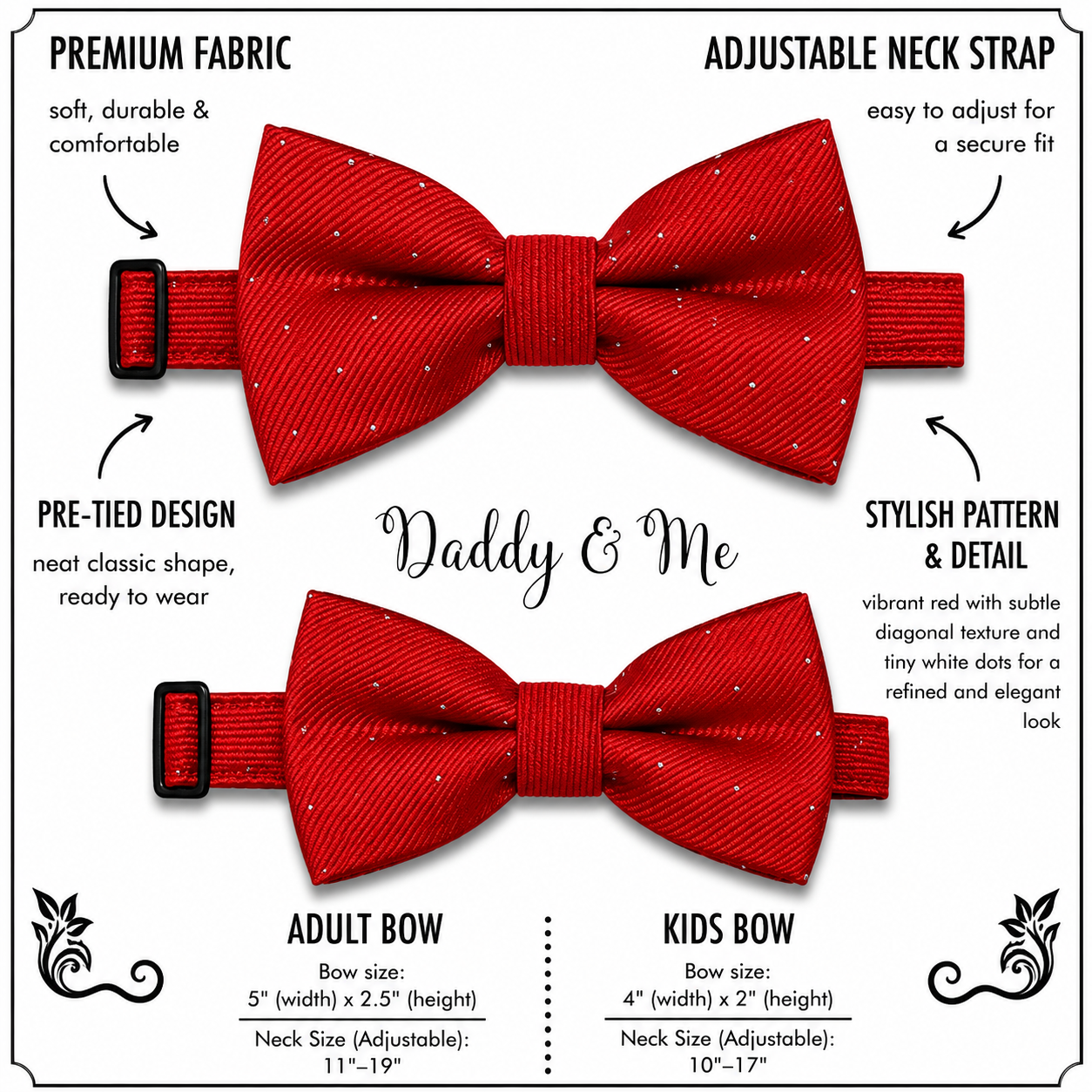 Red Bow tie set for daddy and son, Daddy me gift set, Grandpa and me, Father son matching, Toddler bow tie, daddy me bow tie gift