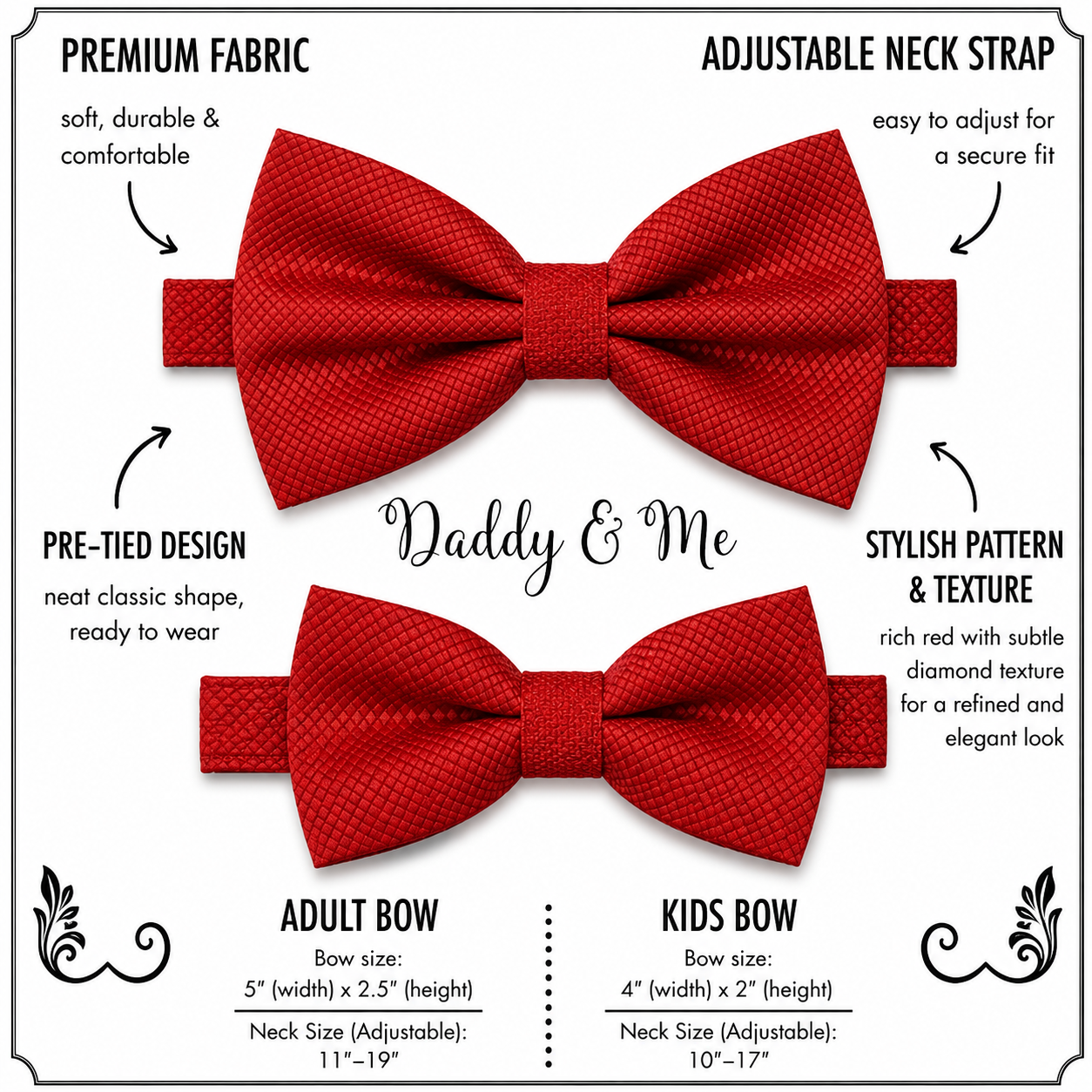 Red Bow tie set for daddy and son, Daddy me gift set, Grandpa and me, Father son matching, Toddler bow tie, daddy me bow tie gift