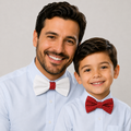 Red White Bow tie set for daddy and son, Daddy me gift set, Grandpa and me, Father son matching, Toddler bow tie, daddy me bow tie gift