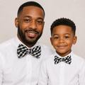 Plaid Black white Bow tie set for daddy and son, Daddy me gift set, Grandpa and me, Father son matching, Kids bow tie, daddy me bow tie gift
