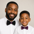 Purple Black w tie set for daddy and son, Daddy me gift set, Grandpa and me, Father son matching, Toddler bow tie, daddy me bow tie gift