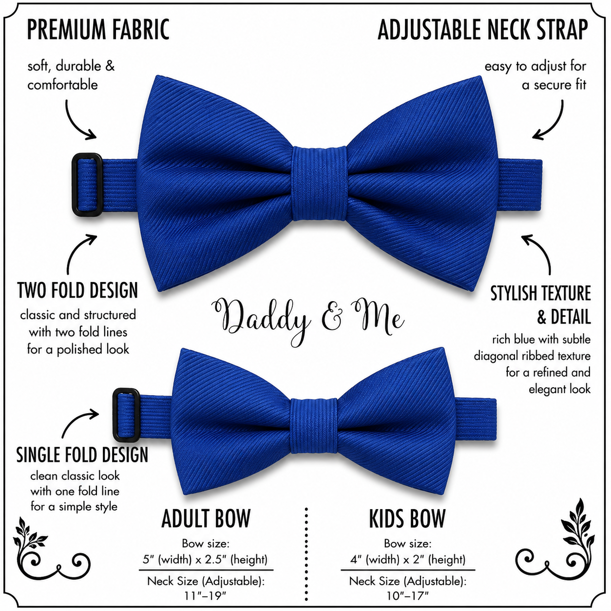 Royal blue Bow tie set daddy son, Classic blue Daddy and me gift, Grandpa and me, Father son matching, Kids bow tie, Kids adult bow tie, high quality