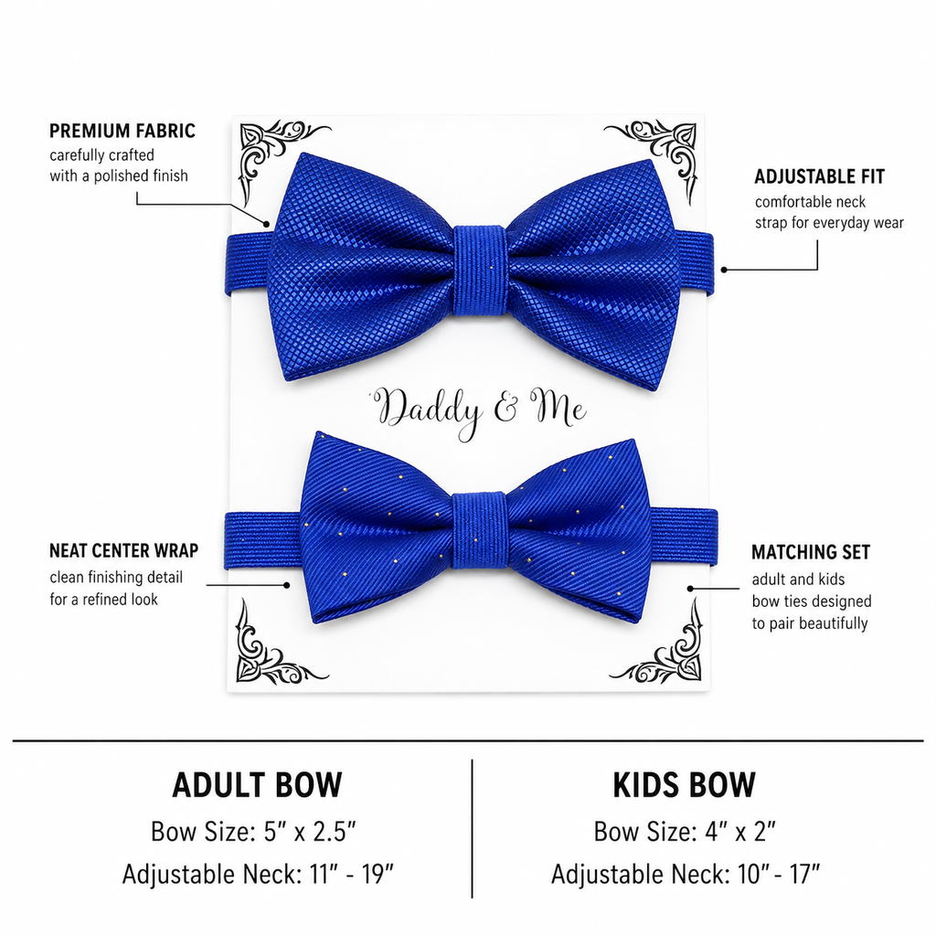 Royal blue Bow tie set for daddy and son, Daddy me gift set, Grandpa and me, Some thing blue, Toddler bow tie, daddy me bow tie, ring bearer