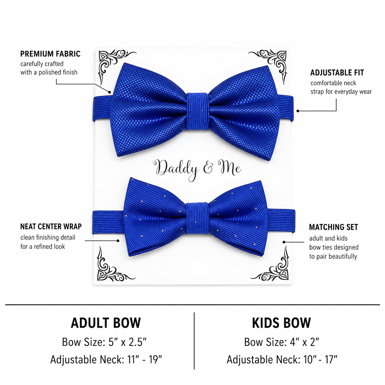 Royal blue Bow tie set for daddy and son, Daddy me gift set, Grandpa and me, Some thing blue, Toddler bow tie, daddy me bow tie, ring bearer