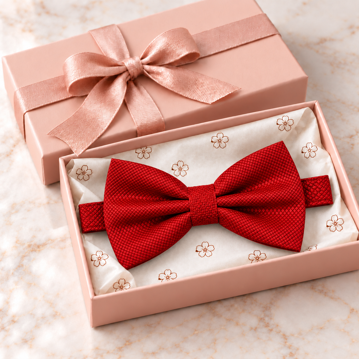 Red Boys Bow Tie – Handmade Pre-Tied Bow Tie for Toddlers & Youth