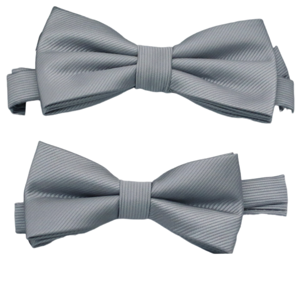 Gray boys bow tie in two sizes, handmade and pre-tied