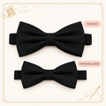 Black Boys Bow Tie – Handmade Pre-Tied Bow Tie for Toddlers & Youth