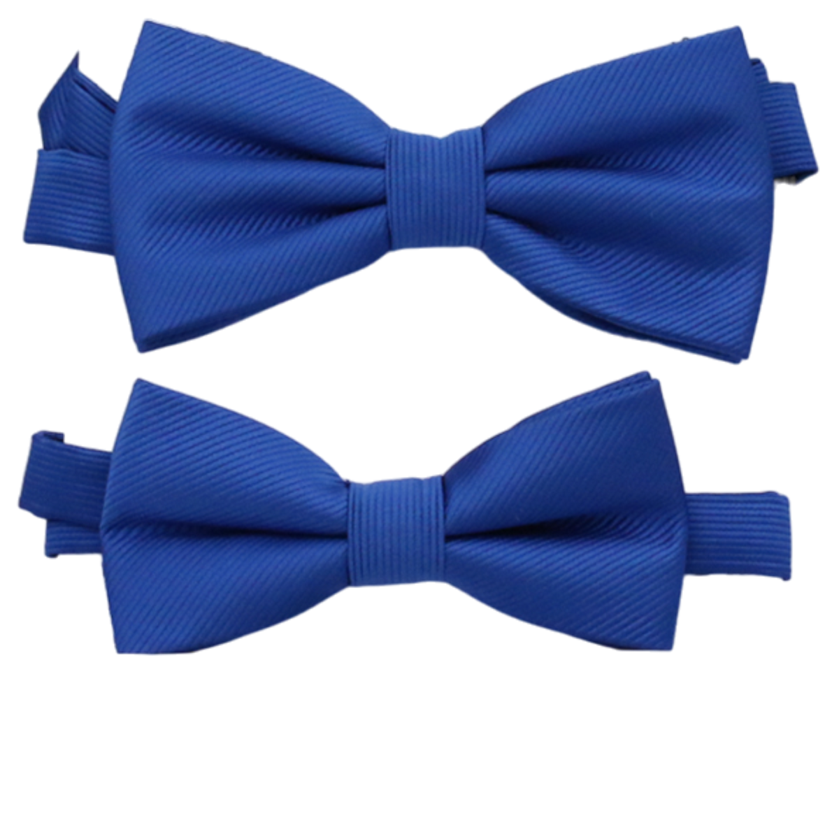 Classic blue boys bow tie in two sizes, handmade and pre-tied
