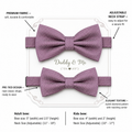 Dusty Purple daddy and me bow ties — adult and kids sizes